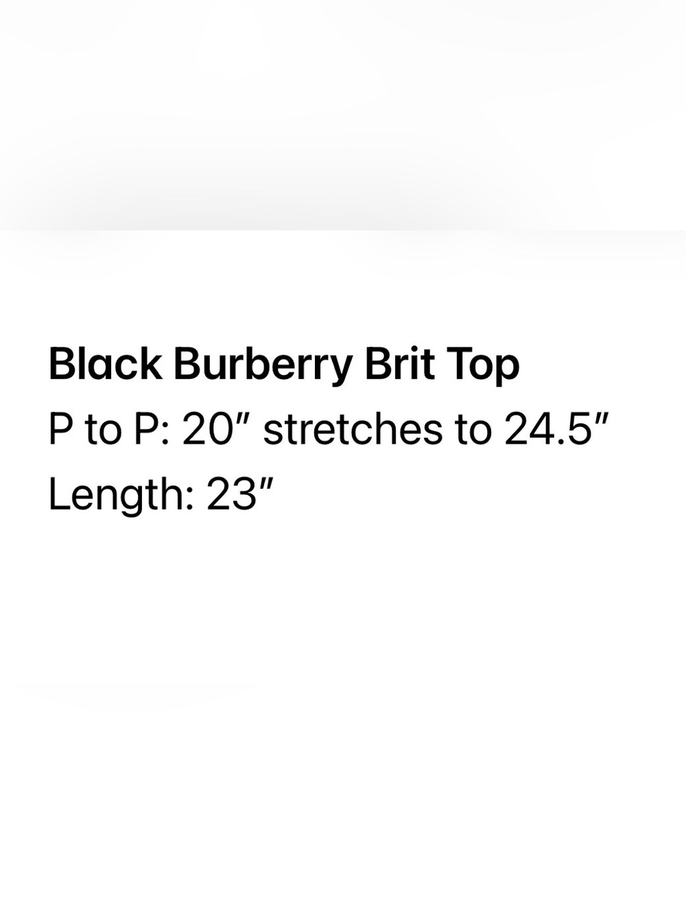 Burberry Brit Black Top with Signature Plaid Roll Cuff - XL - Picture 10 of 10